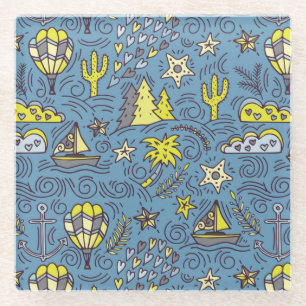 Dessous-de-verre En Verre Fun de voyage