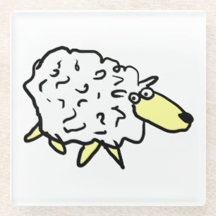Dessous-de-verre En Verre Fun Sheep