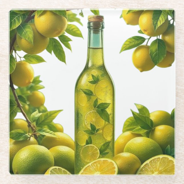 Dessous-de-verre En Verre Fusion de fruits  (Devant)