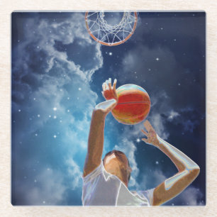 Dessous-de-verre En Verre Futur Basketball All-Star