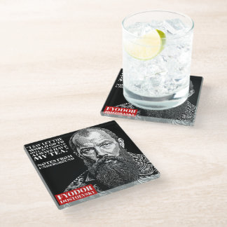 Dessous-de-verre En Verre Fyodor Dostoevsky - citation amusante du thé