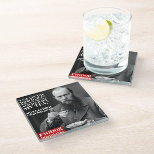 Dessous-de-verre En Verre Fyodor Dostoevsky - citation amusante du thé