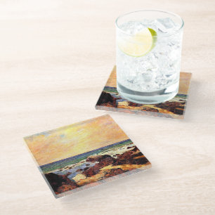 Dessous-de-verre En Verre Gauguin - Roches et Mer, 1886, peinture