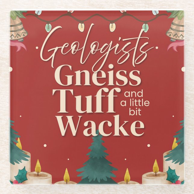 Dessous-de-verre En Verre Géologie amusante (Devant)