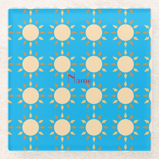 Dessous-de-verre En Verre Geometric Sun Circle Thunder_Cove (Devant)