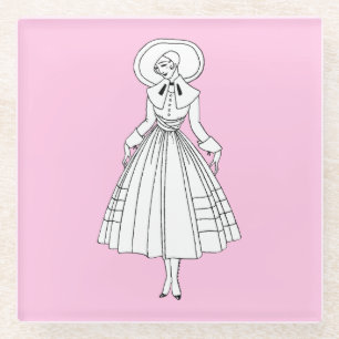 Dessous-de-verre En Verre Georges Barbier Illustration de mode des années 19