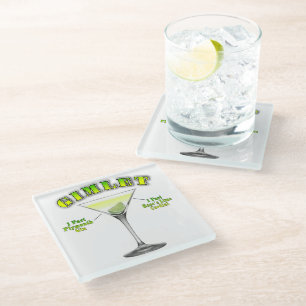 Dessous-de-verre En Verre Gimlet Martini Cocktail Recette Art