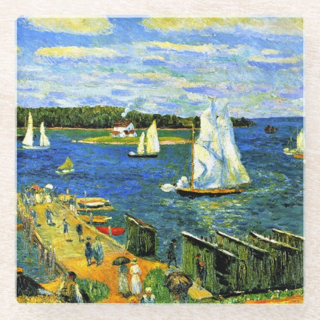 Dessous-de-verre En Verre Glackens : Mahone Bay, (Devant)