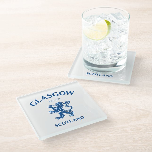 DESSOUS-DE-VERRE EN VERRE GLASGOW, ÉCOSSE (Incliné)