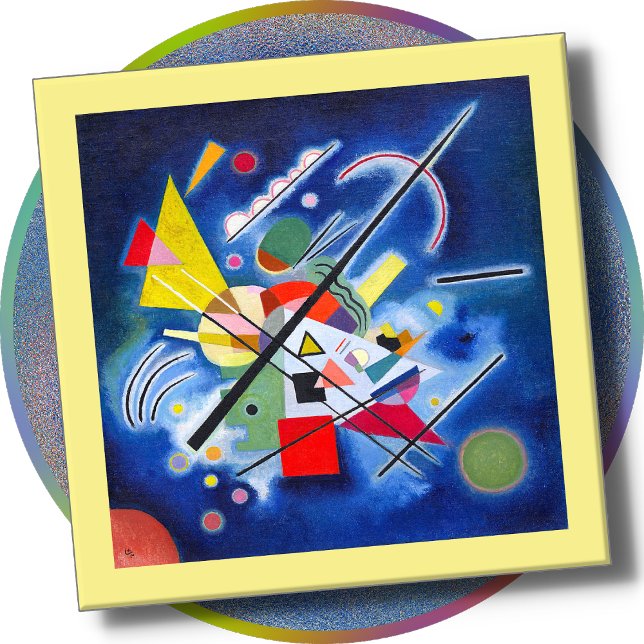 Dessous-de-verre En Verre Glass COASTER - "Blue Painting" (1924) - Kandinsky (Créateur téléchargé)
