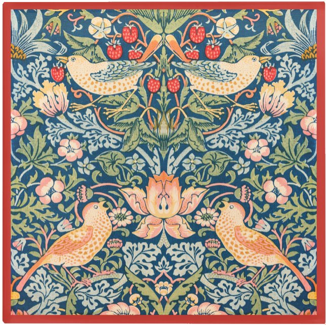 Dessous-de-verre En Verre Glass COASTER - Wm. Morris Strawberry Thief Design (Créateur téléchargé)