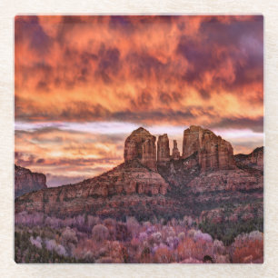 Dessous-de-verre En Verre Gloire du matin rose