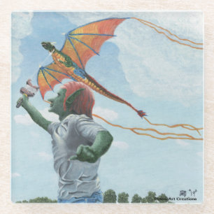 Dessous-de-verre En Verre Goblin Flying Dragon Dessous de verre en verre Kit
