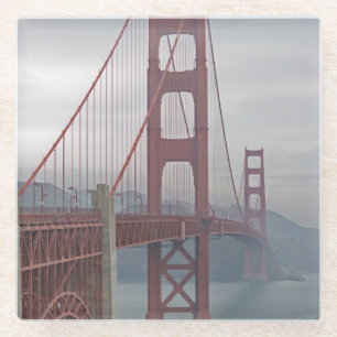 Dessous-de-verre En Verre Golden gate bridge en brume