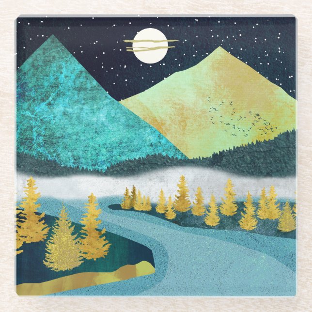 Dessous-de-verre En Verre Golden River (Devant)