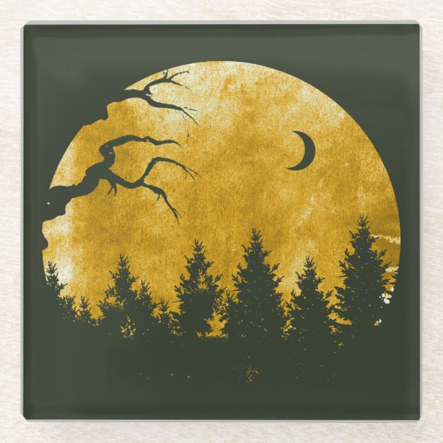 Dessous-de-verre En Verre Golden Woods (Devant)