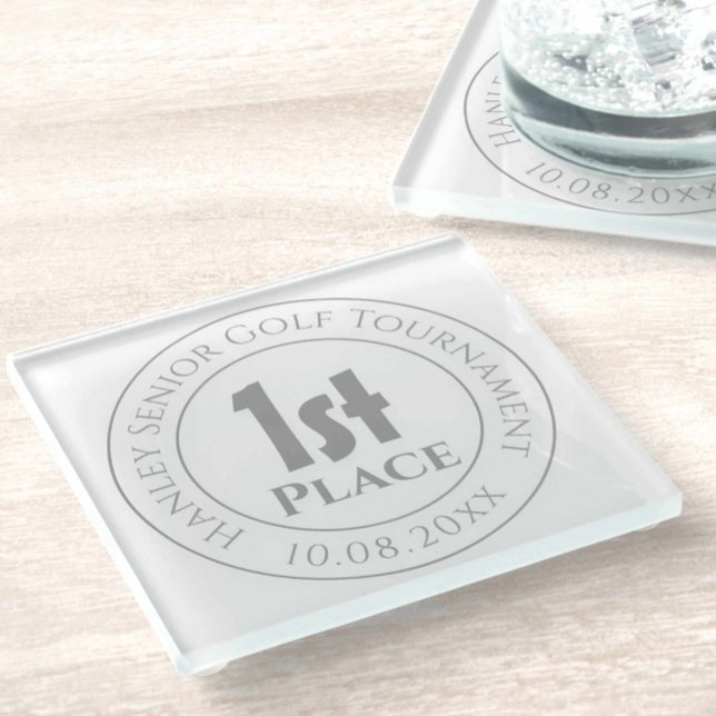 Dessous-de-verre En Verre Golf Club Concours 1er Prix Trophée (Créateur téléchargé)