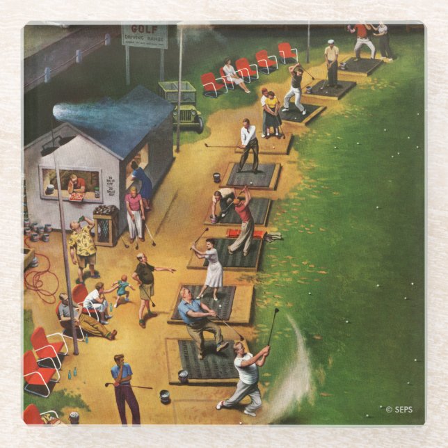 Dessous-de-verre En Verre Golf Driving Range par John Falter (Devant)