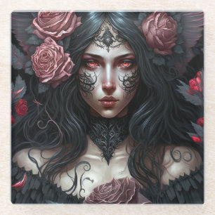 Dessous-de-verre En Verre Goth Princesse Imaginaire gothique Art