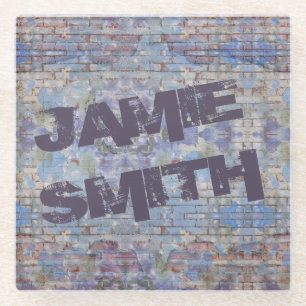 Dessous-de-verre En Verre Graffiti Abstrait coloré Wall Street Art