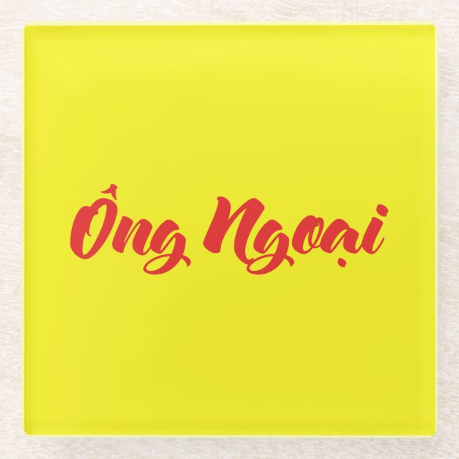 Dessous-de-verre En Verre Grand-père vietnamien (maternel) - Ông Ngobao (Devant)