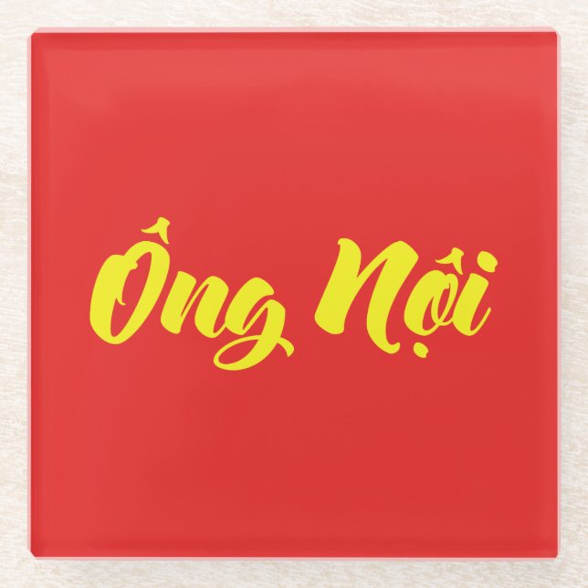 Dessous-de-verre En Verre Grand-père vietnamien (paternel) - Ông Noi (Devant)