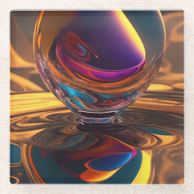 Dessous-de-verre En Verre Grande chute cosmique (Devant)