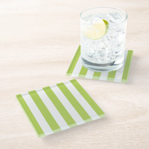 Dessous-de-verre En Verre Grandes Tailles Vertes, Grandes Tailles Blanches,