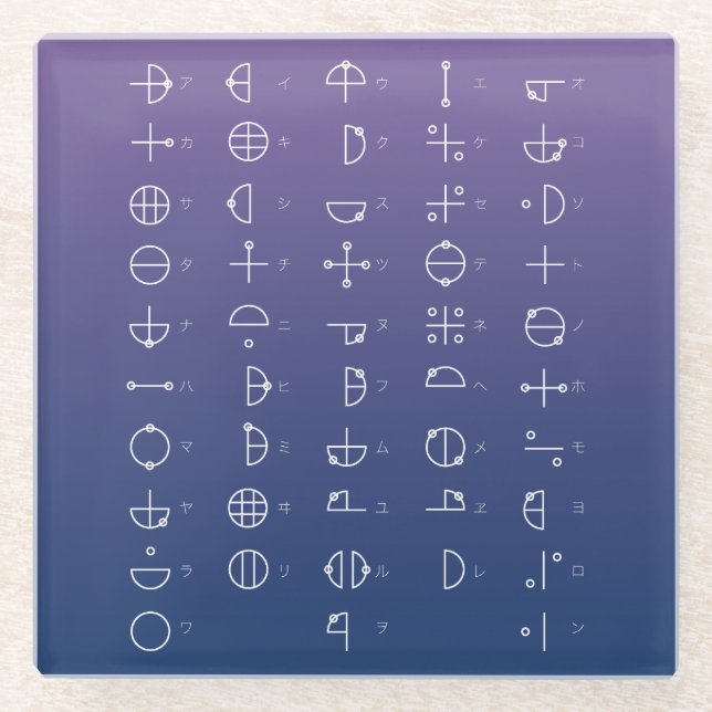 Dessous-de-verre En Verre Graphique Katakamuna (Devant)