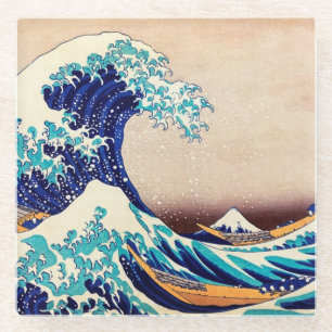 Dessous-de-verre En Verre Great Wave Off Kanagawa Vintage Japonais Impressio