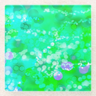 Dessous-de-verre En Verre Green Bokeh 92015