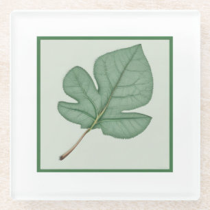 Dessous-de-verre En Verre Green leaf
