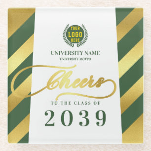 Dessous-de-verre En Verre Green School College University Graduation Day