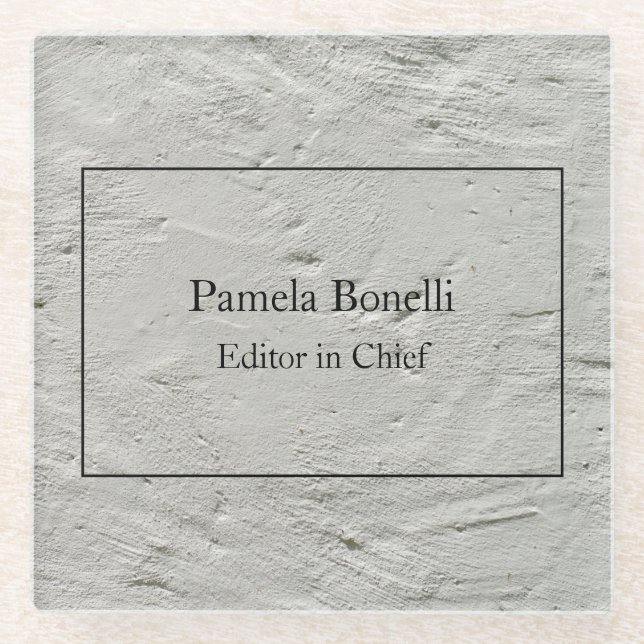 Dessous-de-verre En Verre Gris Mur Professionnel Unique Classique Simple (Devant)