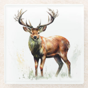 Dessous-de-verre En Verre Gros Cerf Raté