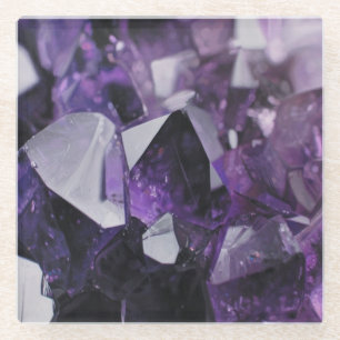 Dessous-de-verre En Verre guérison du quartz d'esprit améthyste violet holis