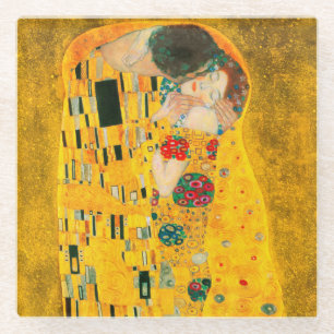 Dessous-de-verre En Verre Gustav Klimt Le Baiser