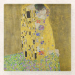 Dessous-de-verre En Verre Gustav Klimt - Le baiser<br><div class="desc">The Kiss / Der Kuss - Gustav Klimt en 1907-1908</div>