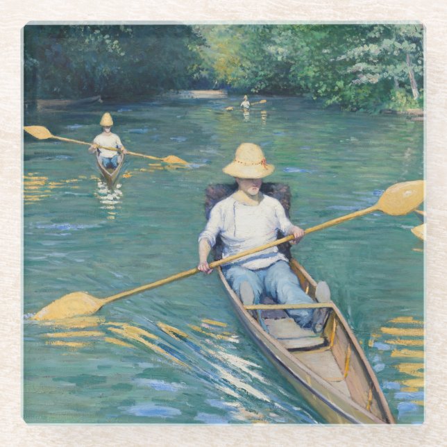 Dessous-de-verre En Verre Gustave Caillebotte - Skiffs on the Yerres (Devant)