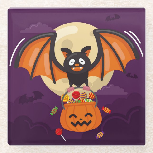 Dessous-de-verre En Verre Halloween (Devant)