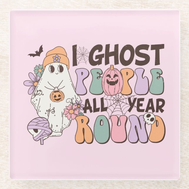 Dessous-de-verre En Verre Halloween I Ghost People (Devant)