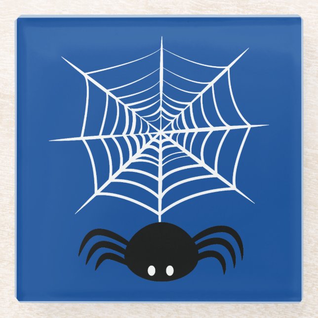 Dessous-de-verre En Verre Halloween Spider Web (Devant)