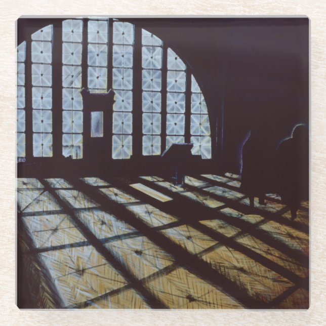 Dessous-de-verre En Verre Halls of Freedom, île d'Ellis (Devant)