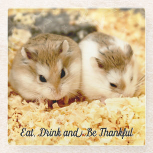 Dessous-de-verre En Verre Hammyville - Cute Hamster
