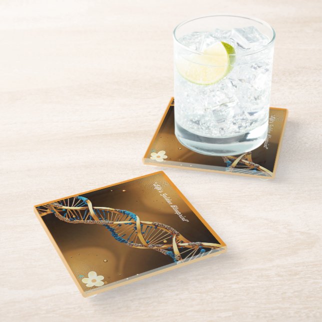 Dessous-de-verre En Verre "Hélix d'existence" (Incliné)