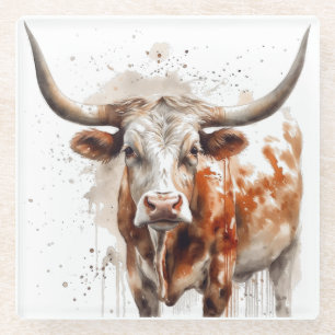 Dessous-de-verre En Verre Héritage Longhorn