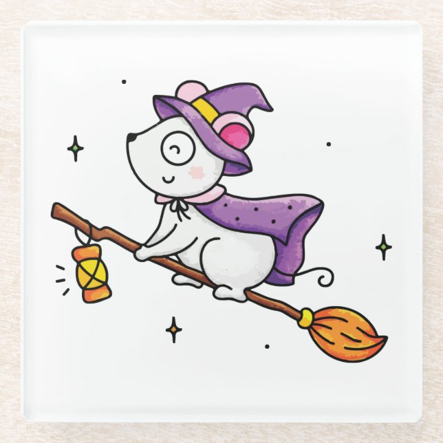 Dessous-de-verre En Verre Heure de sorcellerie (Devant)