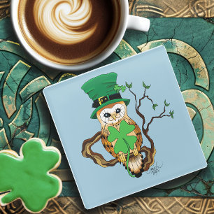 Dessous-de-verre En Verre Hibou irlandais