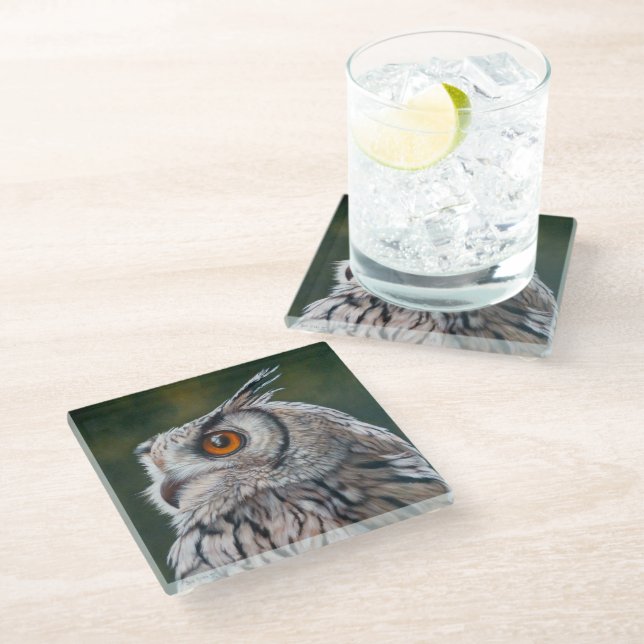 Dessous-de-verre En Verre Hibou sage  (Incliné)