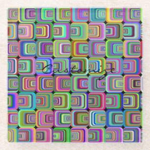 Dessous-de-verre En Verre Hippie-style psychédélique super Thunder_Cove